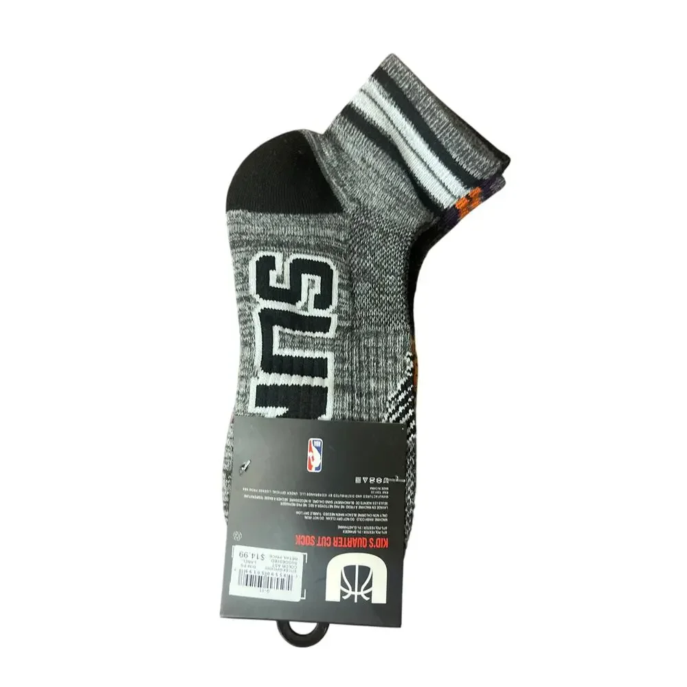 NBA PHOENIX SUNS SOCKS 3 PK YOUTH QUARTER CUT SZ 9-11